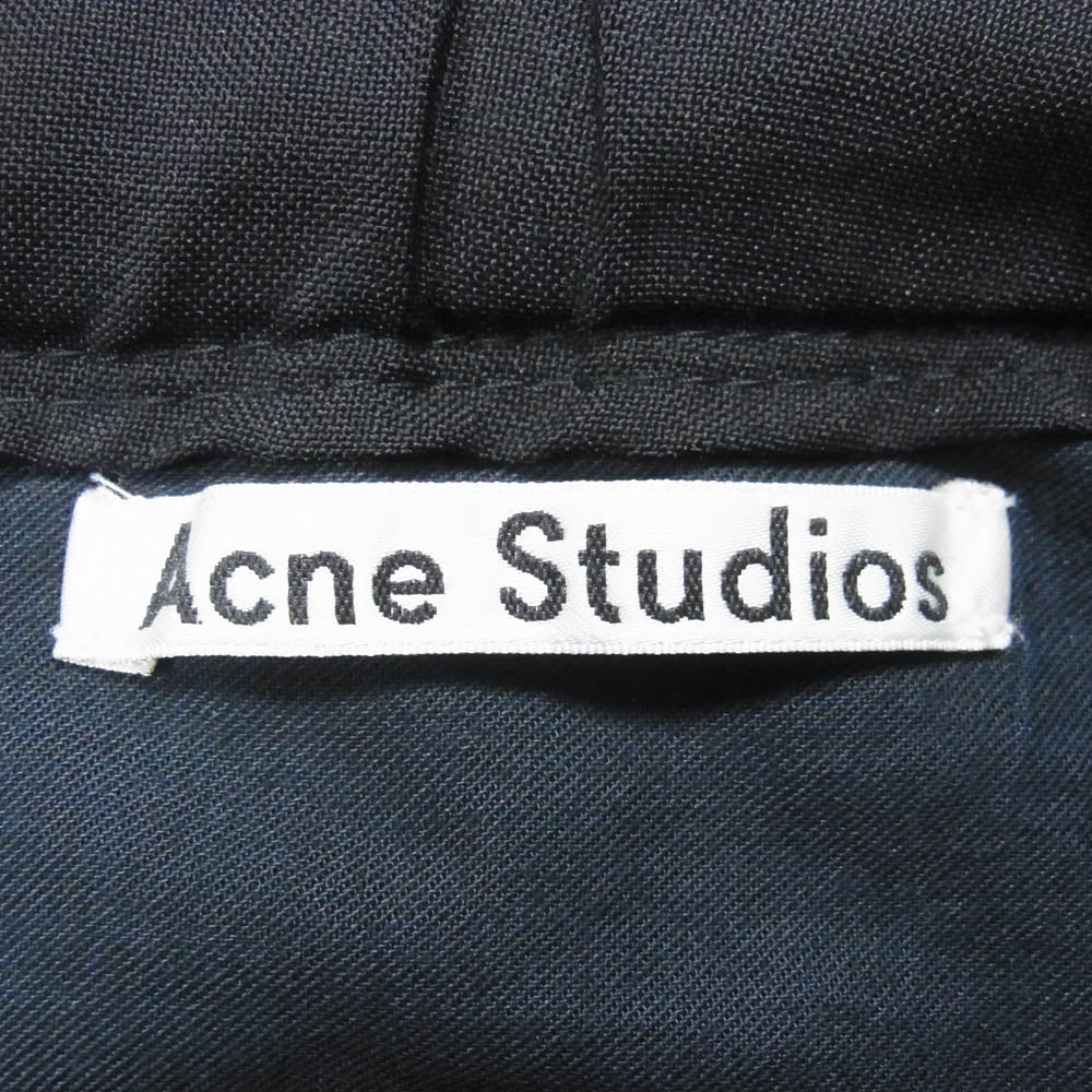 ACNE STUDIOS アクネストゥディオズ 20I166 ウール モヘア混 イージー スラックスパンツ ブラック系 44【中古】