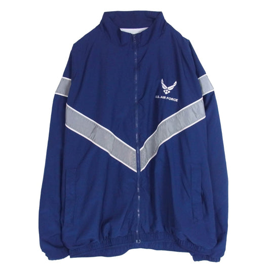 米軍 BISM製 USAF Training Jacket 米空軍 トレーニング ナイロン ジャケット ネイビー系 L【中古】