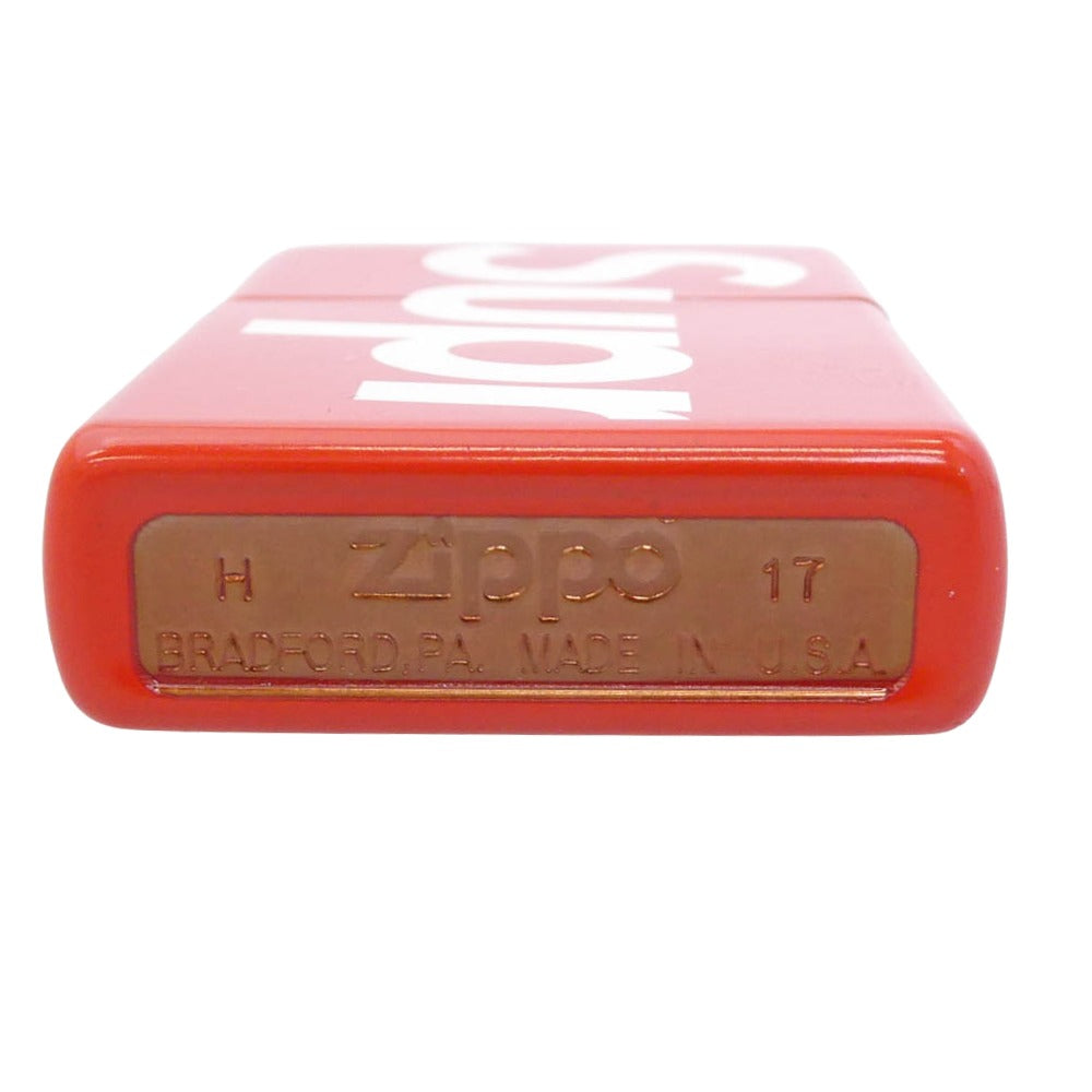 Supreme シュプリーム Logo Zippo ロゴ ジッポ ライター レッド系【美品】【中古】