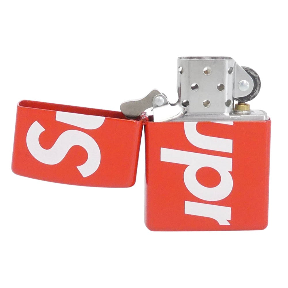 Supreme シュプリーム Logo Zippo ロゴ ジッポ ライター レッド系【美品】【中古】