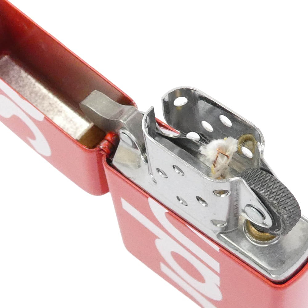 Supreme シュプリーム Logo Zippo ロゴ ジッポ ライター レッド系【美品】【中古】
