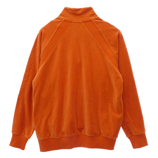 Supreme シュプリーム 18SS LACOSTE Velour Half-Zip Track Top ベロア ハーフジップ トラックトップ ジャケット オレンジ系 M【美品】【中古】