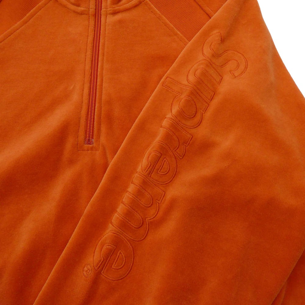 Supreme シュプリーム 18SS LACOSTE Velour Half-Zip Track Top ベロア