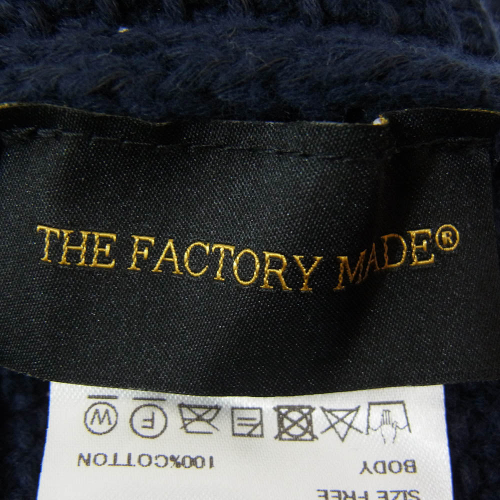ザファクトリーメイド COTTON KNIT BERET コットン ニットベレー 帽子 ネイビー系【中古】