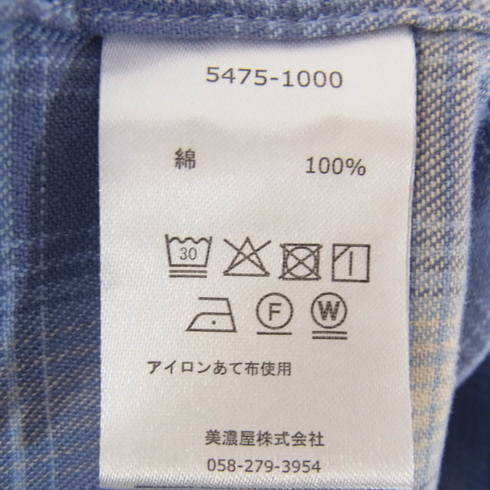 PENDLETON ペンドルトン Open Collar Shirt オープンカラー チェック 長袖 シャツ ブルー系 S【中古】