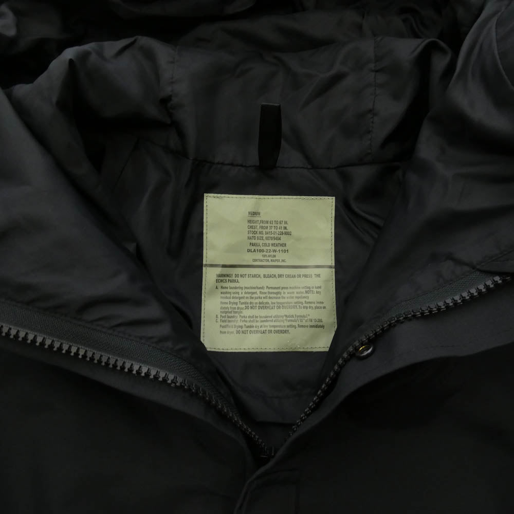 WAIPER ワイパー DLA100-22-W-1101 GEN1 COLD WEATHER PARKA コールドウェザーパーカ フルジップ ジャケット ブラック系 M【中古】