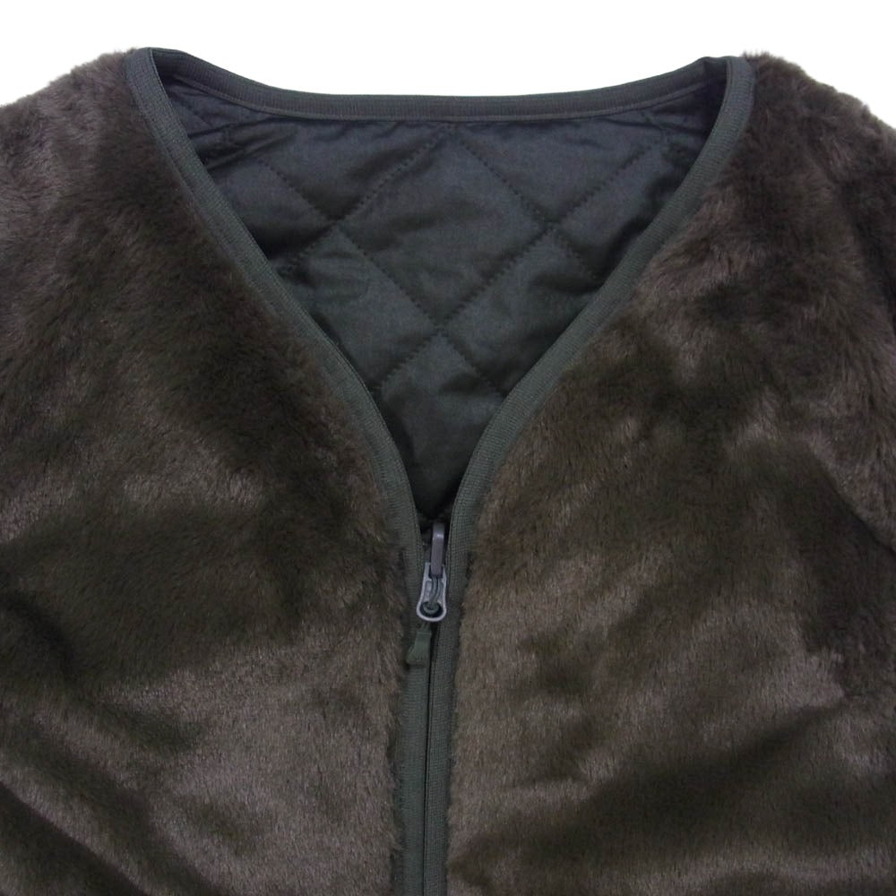 DAIWA PIER39 ダイワピア 25AW BJ-44025W TECH REVERSIBLE BRITISH HUNTER FUR VEST テック リバーシブル ブリティッシュ ハンター ファー ベスト モスグリーン系 L【美品】【中古】