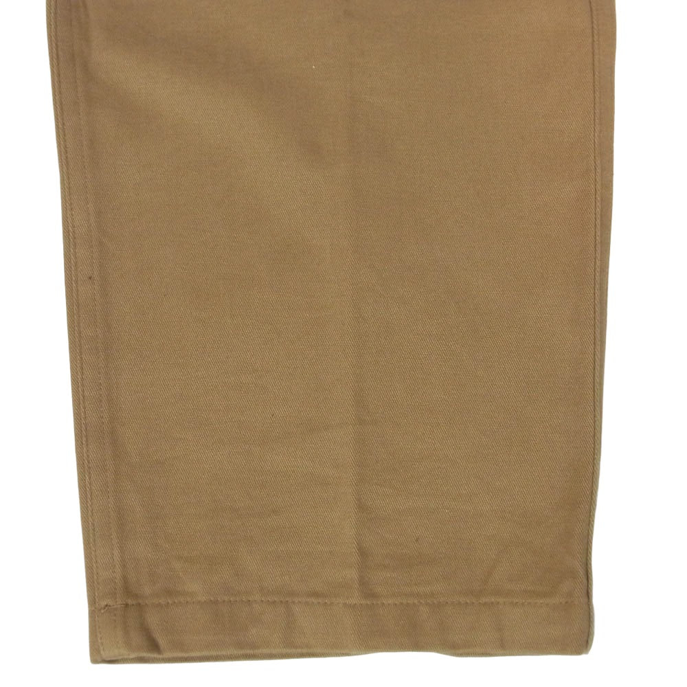 A BATHING APE アベイシングエイプ 001PTG801017X ロゴ刺繍 エンブロイダリー ワークパンツ トラウザーズ ブラウン系 L【中古】