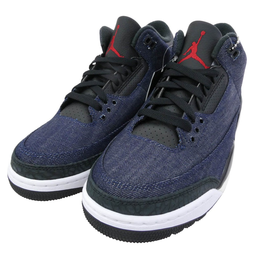 NIKE ナイキ IH7959-400 【フェイクバスターズ鑑定済】× Levi’s リーバイス Air Jordan 3 Retro SP Indigo and Gym Red エアジョーダン3 レトロ スニーカー デニム系 27.5cm【新古品】【未使用】【中古】