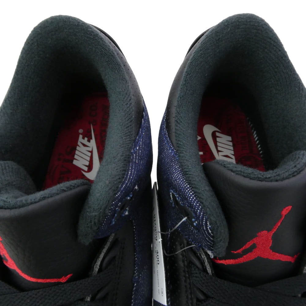 NIKE ナイキ IH7959-400 【フェイクバスターズ鑑定済】× Levi’s リーバイス Air Jordan 3 Retro SP Indigo and Gym Red エアジョーダン3 レトロ スニーカー デニム系 27.5cm【新古品】【未使用】【中古】