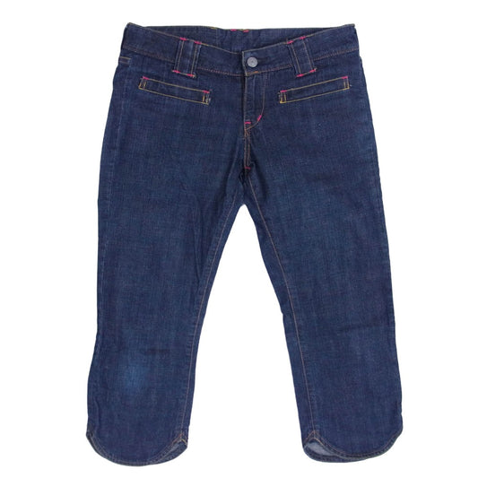 EVISU エヴィス DONNA ドンナ 7分丈 デニム パンツ インディゴブルー系 S【中古】