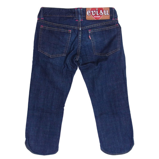 EVISU エヴィス DONNA ドンナ 7分丈 デニム パンツ インディゴブルー系 S【中古】