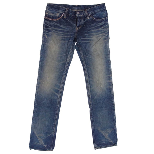 HYSTERIC GLAMOUR ヒステリックグラマー 0193AP09 レディース スタッズ デニム パンツ ブルー系 M【中古】