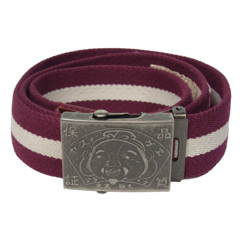 EVISU エヴィス 大黒様バックル GI ベルト ガチャベルト エンジ系 36【中古】