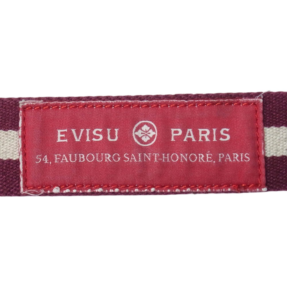 EVISU エヴィス 大黒様バックル GI ベルト ガチャベルト エンジ系 36【中古】