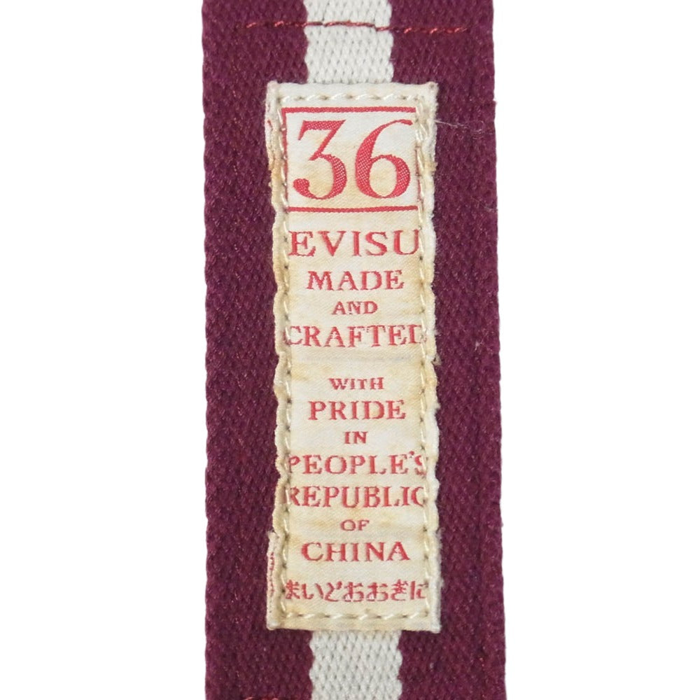 EVISU エヴィス 大黒様バックル GI ベルト ガチャベルト エンジ系 36【中古】