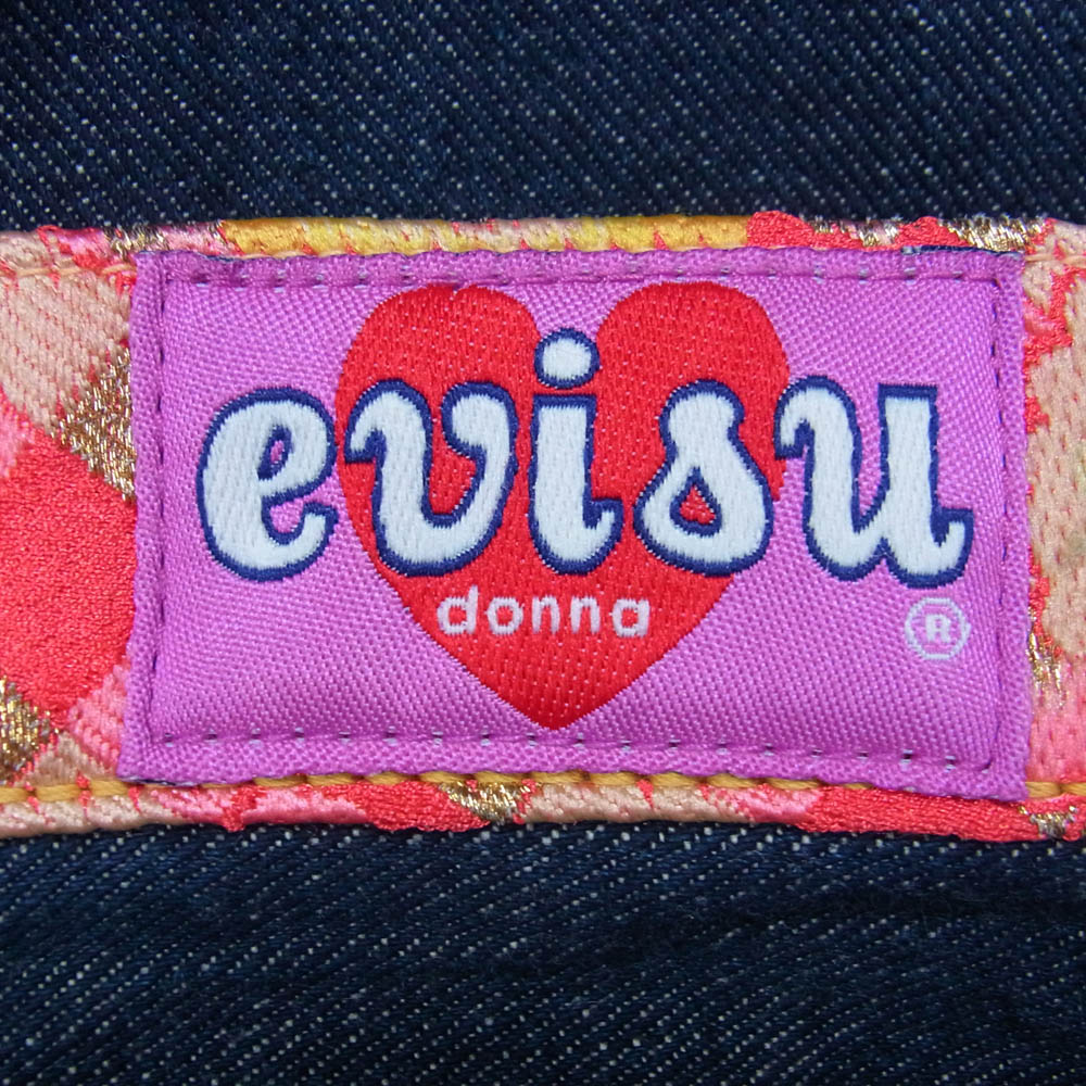 EVISU エヴィス DONNA ドンナ 和柄切替 カモメ刺繍 ブーツカット