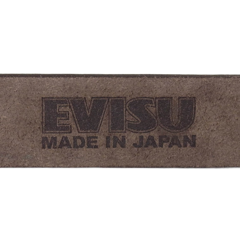 EVISU エヴィス 戎 総柄 レザー ベルト レディースサイズ ブラウン系【中古】