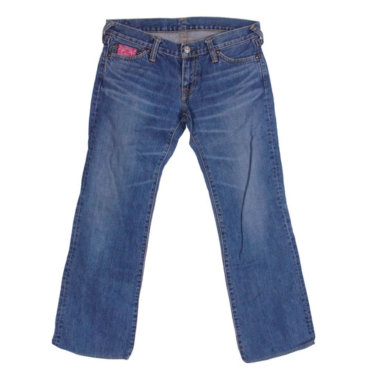 EVISU エヴィス DONNA ドンナ カモメ グレー 刺繍 デニム パンツ ブルー系 印字薄れの為不明【中古】