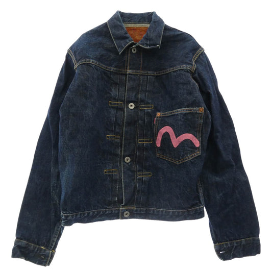 EVISU エヴィス 1213 1st 大戦モデル 月桂樹ボタン デニム ジャケット インディゴブルー系 36 36【中古】