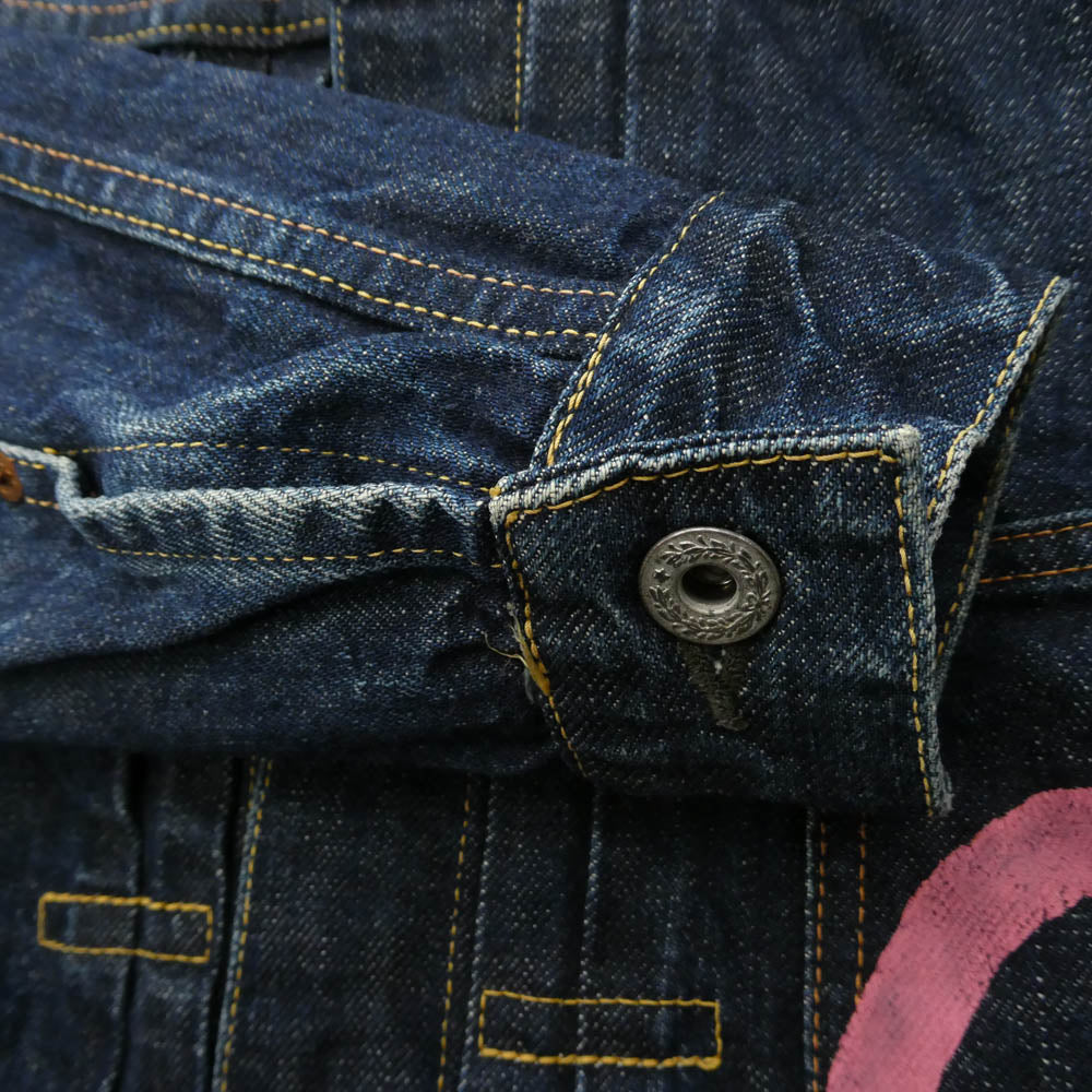 EVISU エヴィス 1213 1st 大戦モデル 月桂樹ボタン デニム ジャケット インディゴブルー系 36 36【中古】