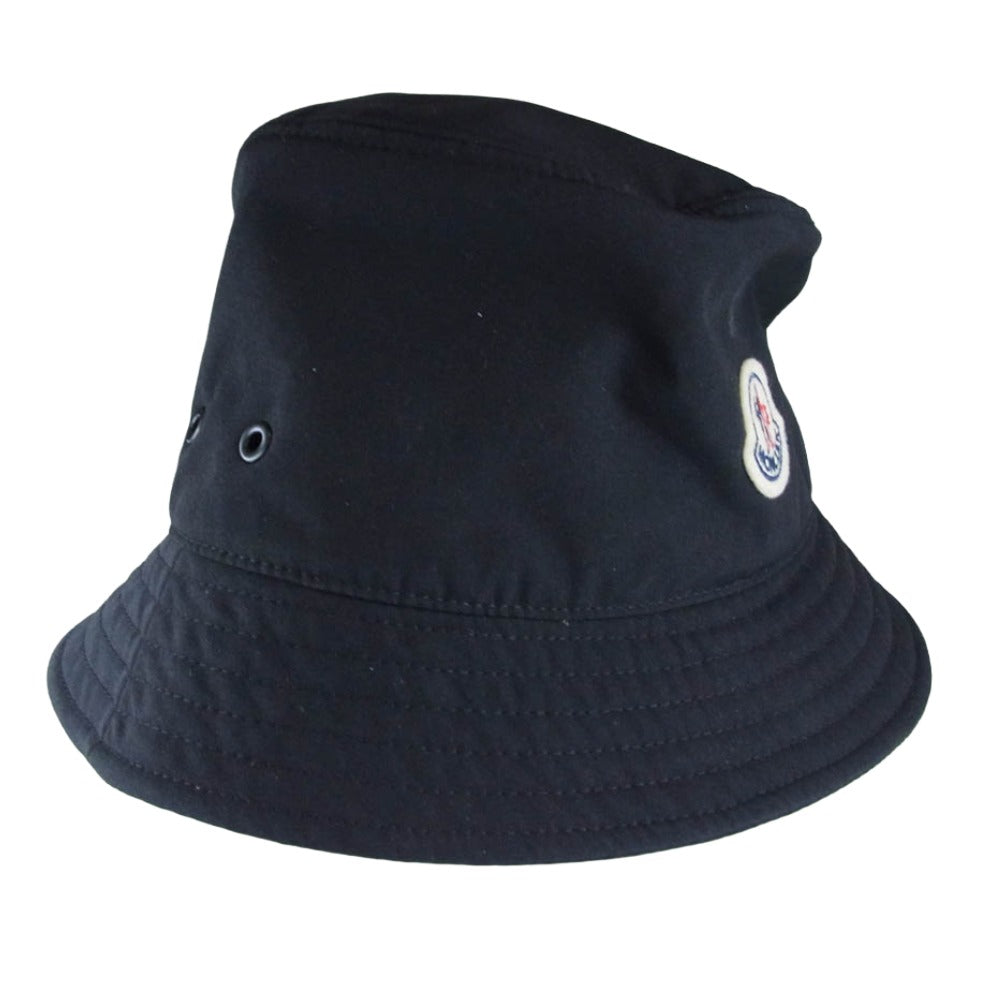 MONCLER モンクレール J20933B00052 BUCKET HAT バケットハット ロゴワッペン 帽子 ブラック系 M【中古】