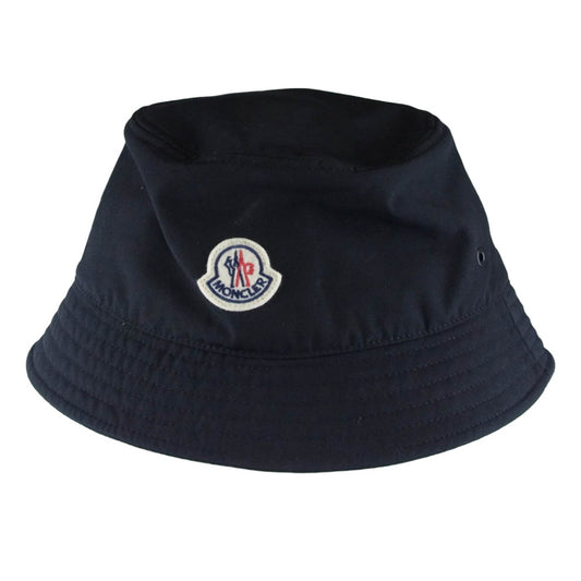 MONCLER モンクレール J20933B00052 BUCKET HAT バケットハット ロゴワッペン 帽子 ブラック系 M【中古】