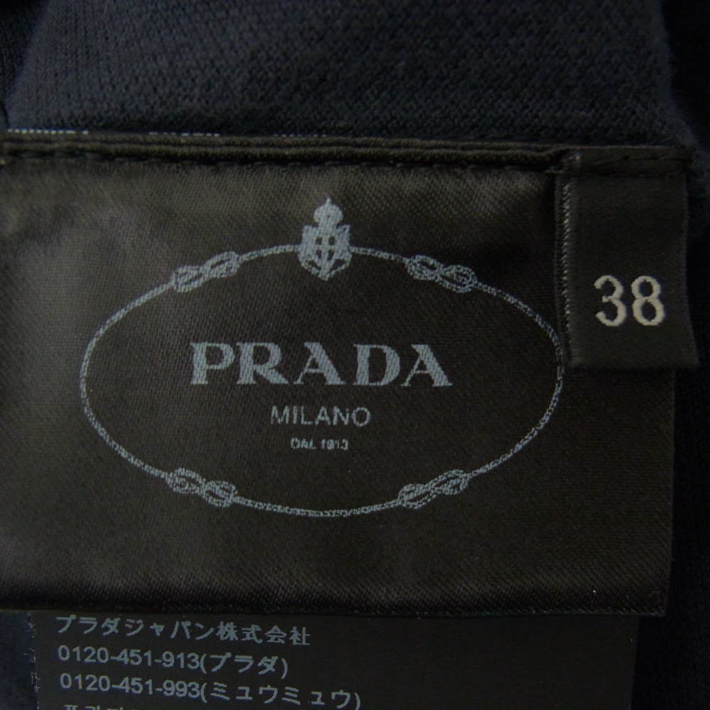 PRADA プラダ 33594 S000 三角プレート ロゴ ポロシャツ ワンピース