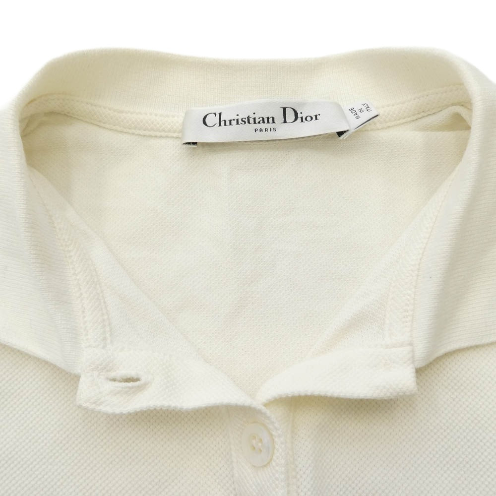 Christian Dior クリスチャンディオール 443T10A4122 Dioriviera Polo Shirt ロゴ 半袖 ポロ シャツ ホワイト系 XS【中古】