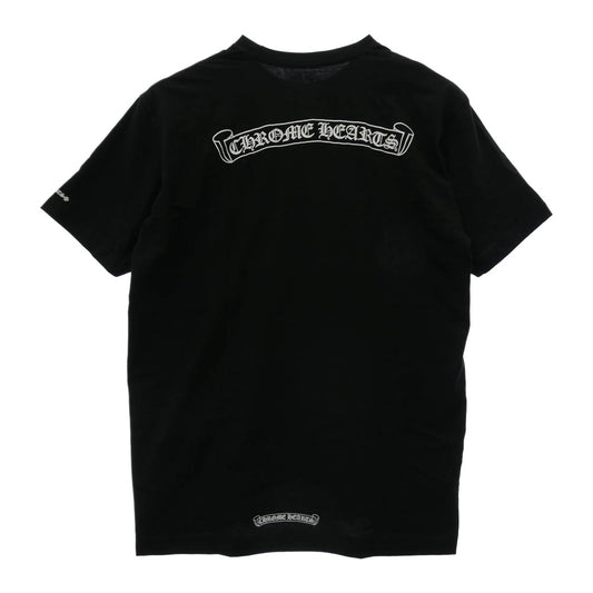 CHROME HEARTS クロムハーツ（原本無） CH T-SHIRT スクロールラベルプリント 半袖 ポケット Tシャツ カットソー ブラック系 XL【極上美品】【中古】