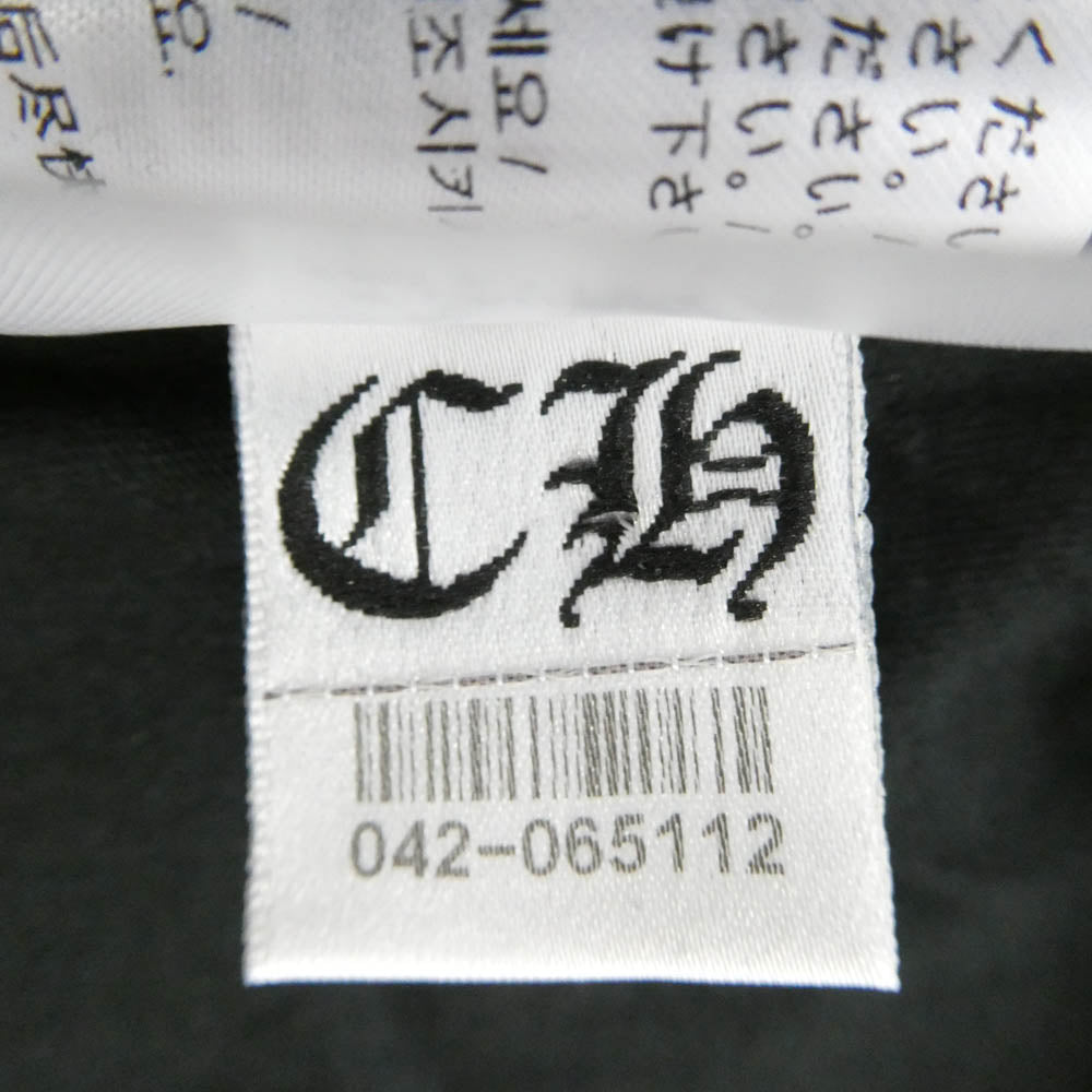 CHROME HEARTS クロムハーツ（原本無） CH T-SHIRT スクロールラベルプリント 半袖 ポケット Tシャツ カットソー ブラック系 XL【極上美品】【中古】