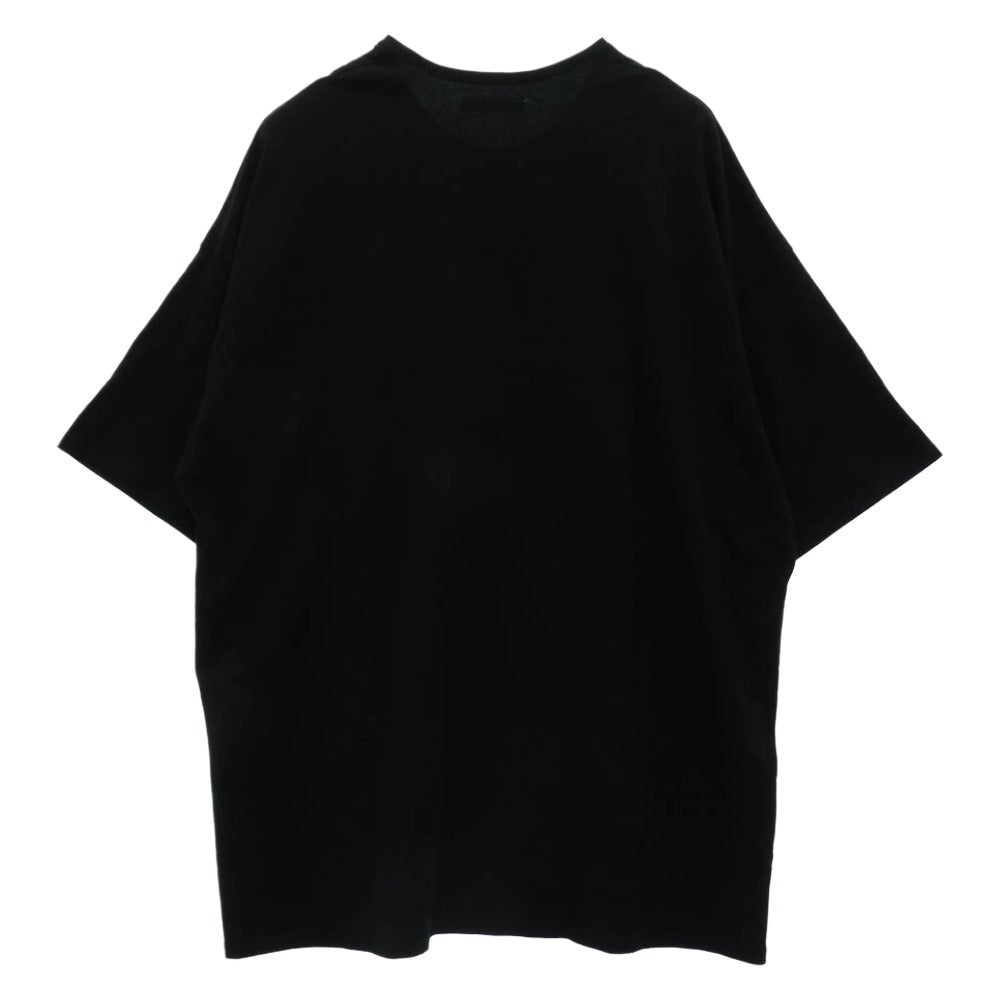 バルムング グラフィックプリント オーバーサイズ ビッグシルエット 半袖 Tシャツ カットソー ブラック ブラック系 XL【中古】