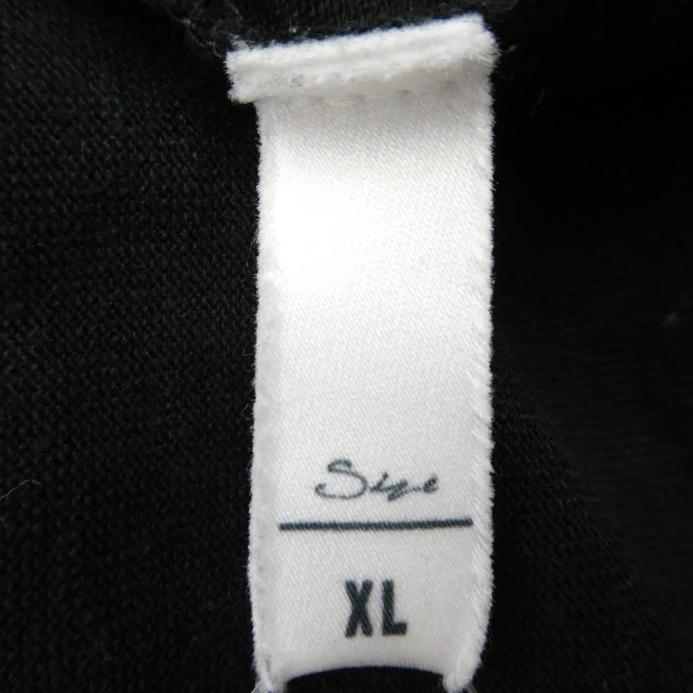バルムング グラフィックプリント オーバーサイズ ビッグシルエット 半袖 Tシャツ カットソー ブラック ブラック系 XL【中古】