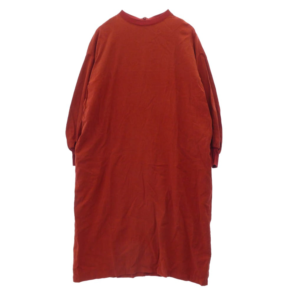 CLANE クラネ 16112-5171 LOOSE LONG O/P ルーズロング ワンピース エンジ系 2【中古】