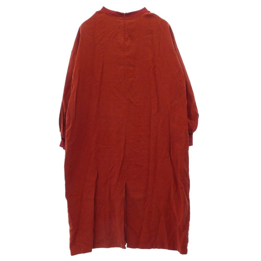 CLANE クラネ 16112-5171 LOOSE LONG O/P ルーズロング ワンピース エンジ系 2【中古】