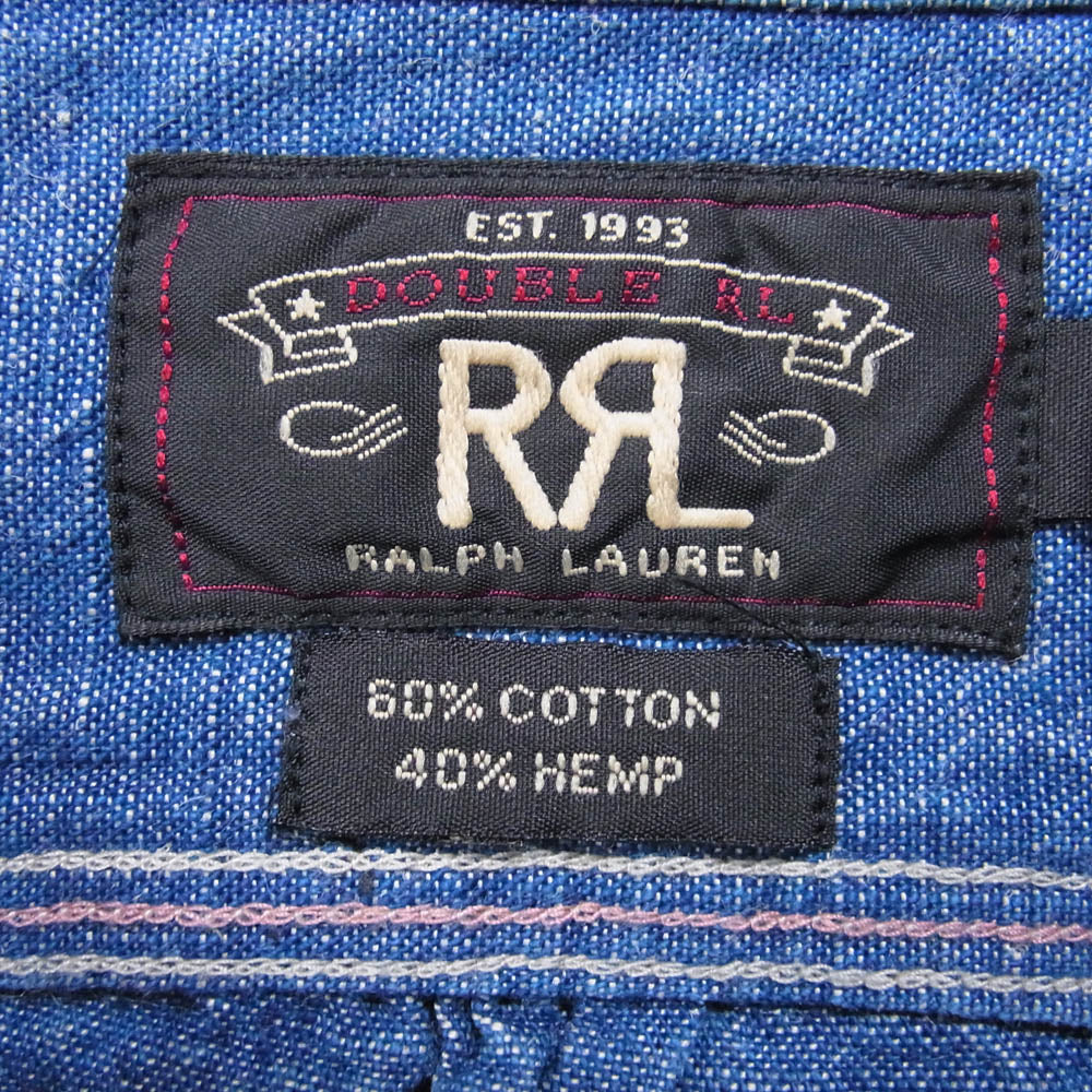 RRL ダブルアールエル 加工 トリプルステッチ シャンブレー ワーク