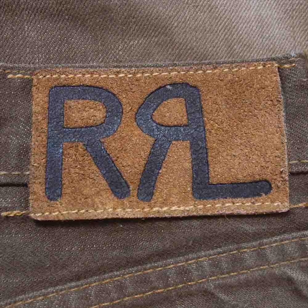 RRL ダブルアールエル USA製 ヴィンテージ加工 SLIM BOOTCU スリム ブーツカット デニム パンツ COFFEE ブラウン系 33X32【美品】【中古】