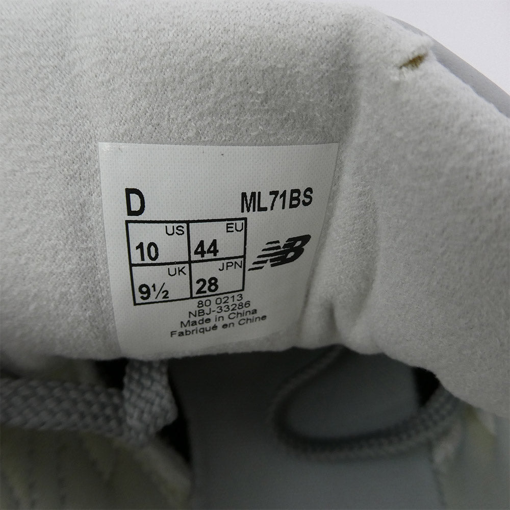 NEW BALANCE ニューバランス ML71BS スエード メッシュ スニーカー グレー系 28cm【中古】