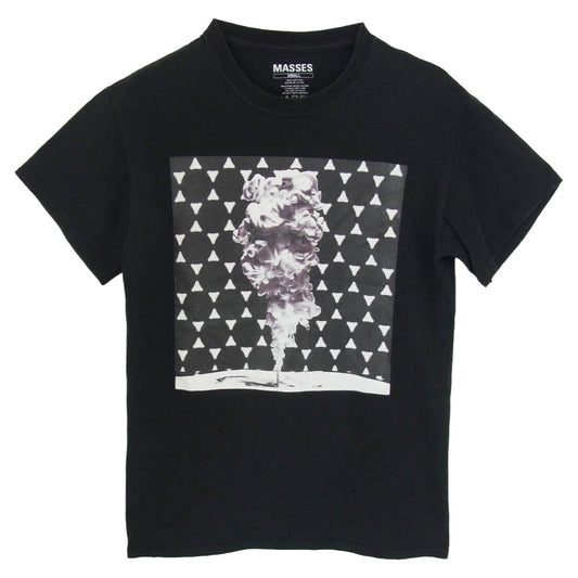 MASSES マシス プリント グラフィック 半袖 Tシャツ ブラック系 S【中古】
