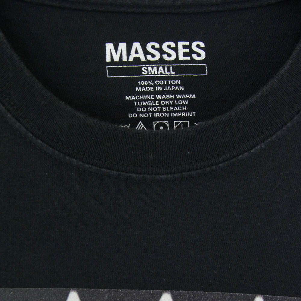 MASSES マシス プリント グラフィック 半袖 Tシャツ ブラック系 S【中古】