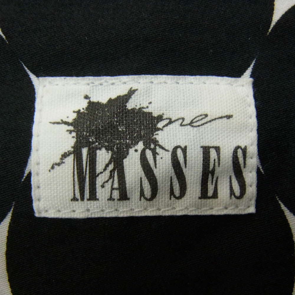 MASSES マシス ドット柄 水玉 長袖 ロングスリーブ コットン シャツ ブラック系 M【中古】