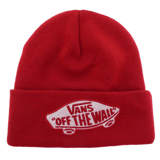 サニーシーサイダー ロゴ刺繍 ニット 帽子 ビーニー キャップ レッド系【極上美品】【中古】