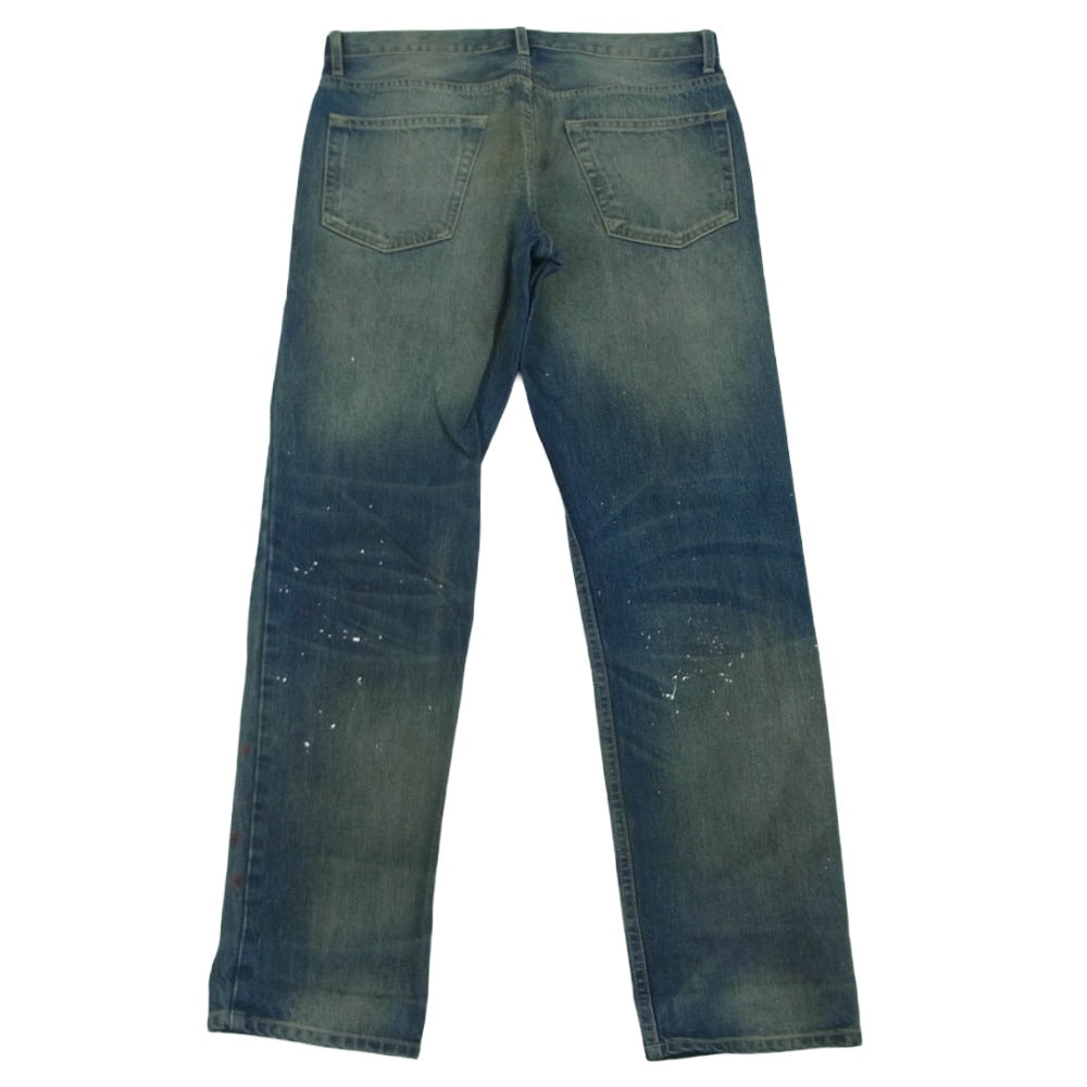 リースクーパー LONE PINE ペイント加工 ボタンフライ デニム ジーンズ パンツ インディゴブルー系 30【中古】