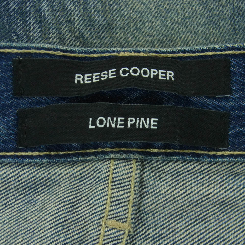 リースクーパー LONE PINE ペイント加工 ボタンフライ デニム ジーンズ パンツ インディゴブルー系 30【中古】