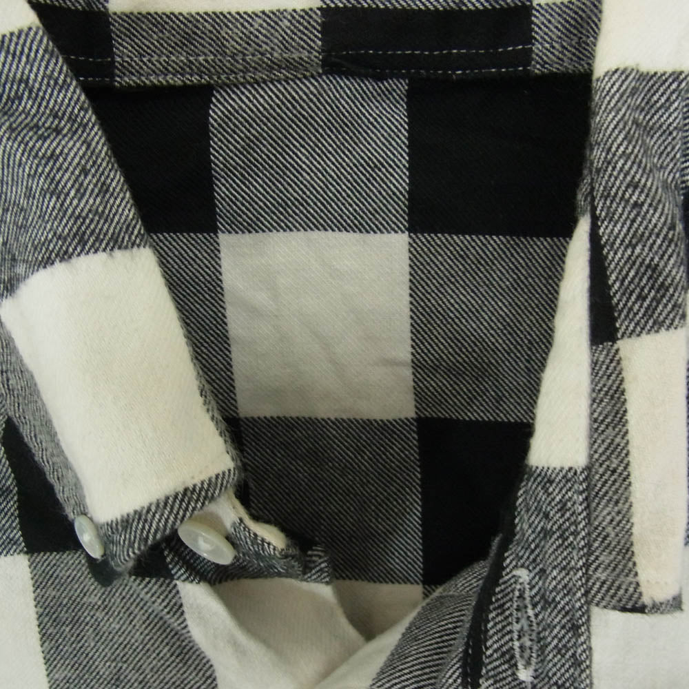 F.C.R.B. エフシーアールビー 14AW FCRB-145003 NUMBERING FLANNEL CHECK B.D SHIRTS ナンバリング フランネル チェック ボタンダウン 長袖 シャツ ブラック系 S【中古】