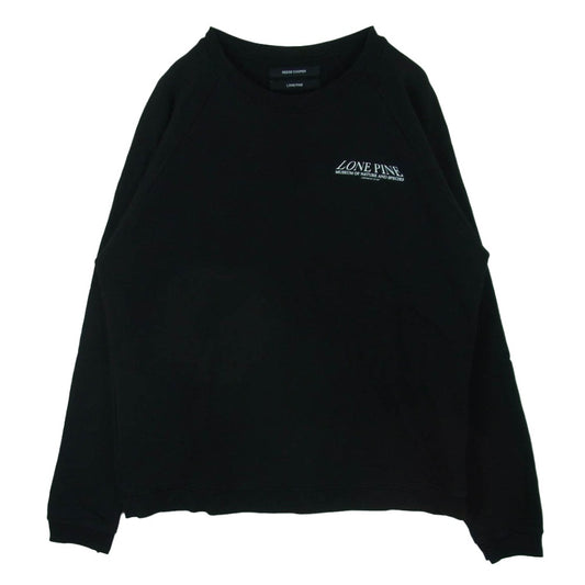 リースクーパー LONE PINE グラフィックプリント ラグランスリーブ クルーネック スウェット ブラック系 M【中古】