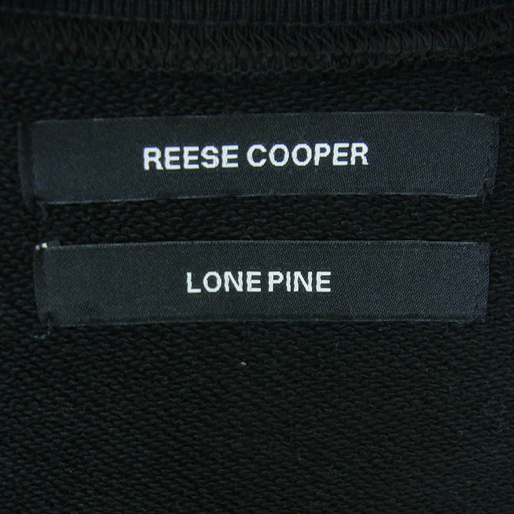 リースクーパー LONE PINE グラフィックプリント ラグランスリーブ クルーネック スウェット ブラック系 M【中古】