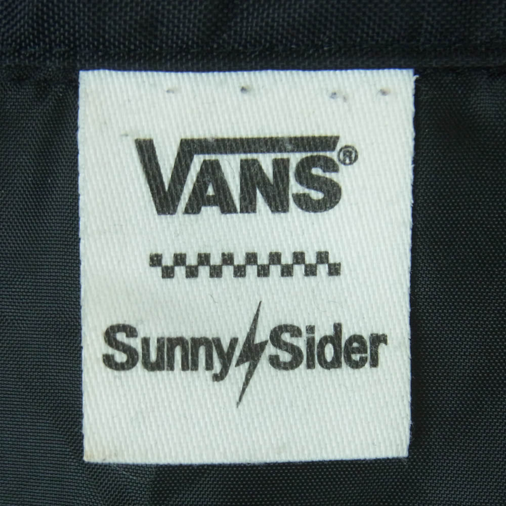 サニーシーサイダー バンズ VANS 袖プリント レーシング ナイロン スタンドカラー ジャケット ブラック系 S【中古】