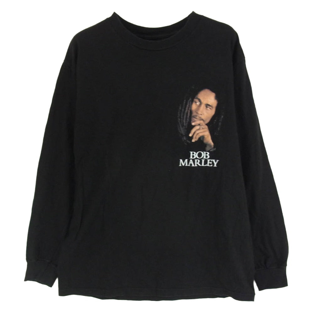 WACKO MARIA ワコマリア BOB MARLEY CREW NECK LONG SLEEVE T-SHIRT ボブマーリー プリント ロング スリーブ Tシャツ ブラック系 M【中古】