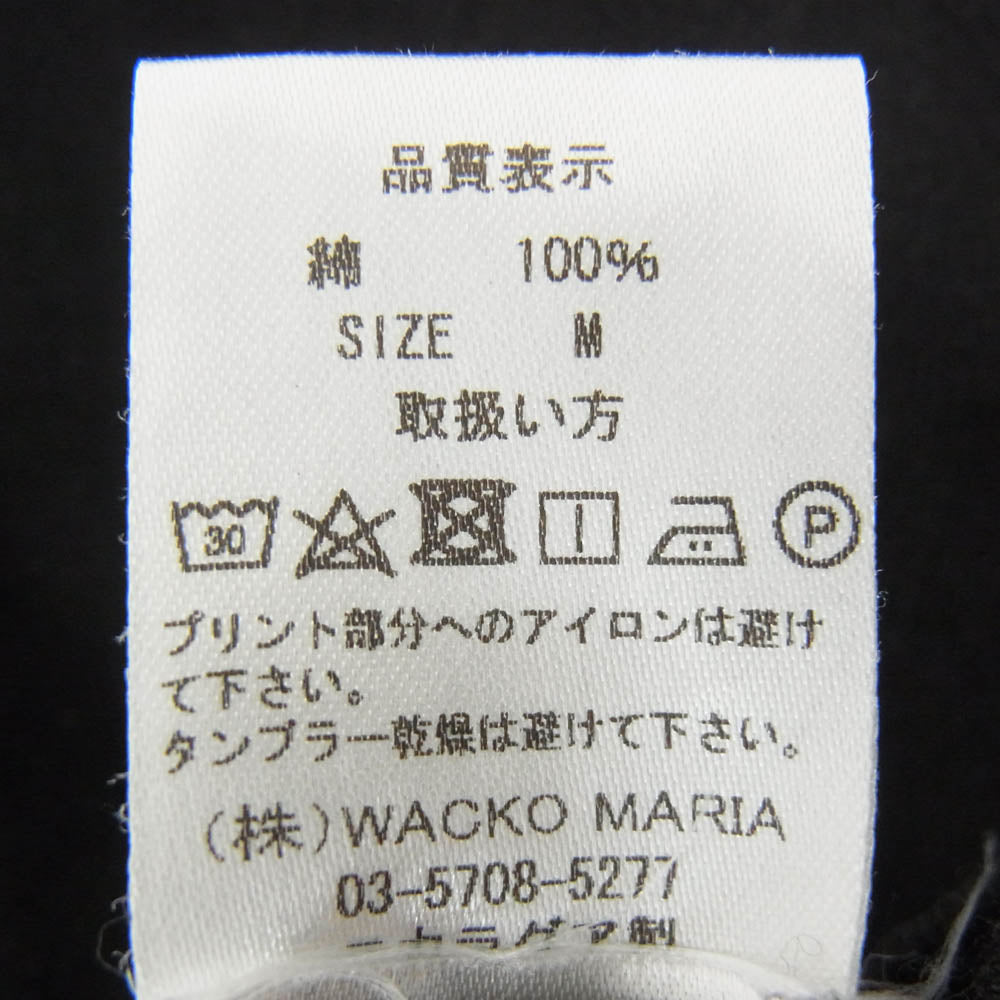 WACKO MARIA ワコマリア BOB MARLEY CREW NECK LONG SLEEVE T-SHIRT ボブマーリー プリント ロング スリーブ Tシャツ ブラック系 M【中古】